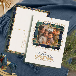 Navidades de Tartán Trim Una plantilla de fotograf