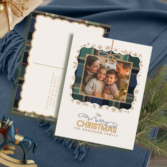 Navidades de Tartán Trim Una plantilla de fotograf (Subido por el creador)