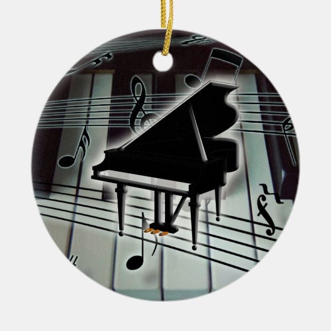 Navidades de teclado de Grand Piano Ornamento de N (Frente)