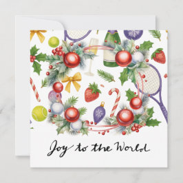 Navidades de tenis con raqueta y coraje de Navidad