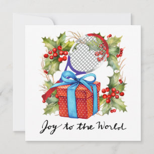 Navidades de tenis con raqueta y coraje de Navidad