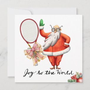 Navidades de tenis con raqueta y coraje de Navidad