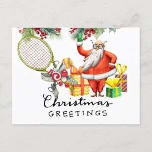 Navidades de tenis con raqueta y coraje de Navidad