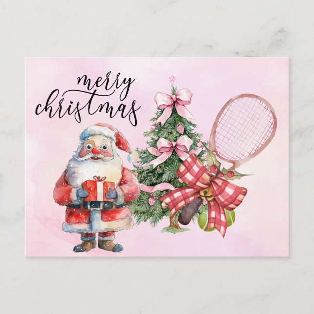 Navidades de tenis con raqueta y coraje de Navidad (Anverso)