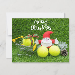 Navidades de tenis con Santa Claus y pelota de ten