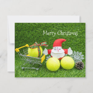 Navidades de tenis con Santa Claus y pelota de ten