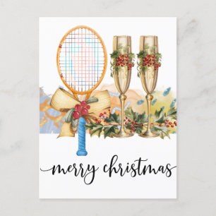 Navidades de tenis con temas de raquetas y Navidad
