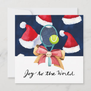 Navidades de tenis con temas de raquetas y Navidad