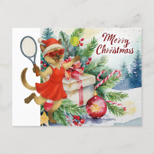 Navidades de tenis para la tarjeta de vacaciones d