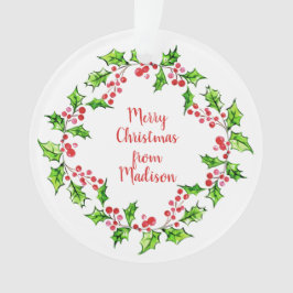 Navidades de texto de personalizado Ornamento de c