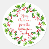 Navidades de texto personalizados pegatinas de Wre