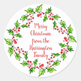 Navidades de texto personalizados pegatinas de Wre