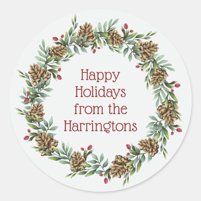 Navidades de texto personalizados pegatinas de Wre (Anverso)