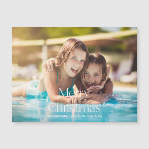 Navidades de tipos de letra modernos fotográficos