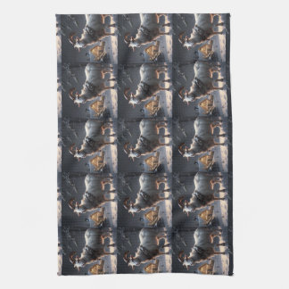 Navidades de toallas de cocina de cabra