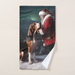 Navidades de Treeing Walker Coonhound Santa Claus