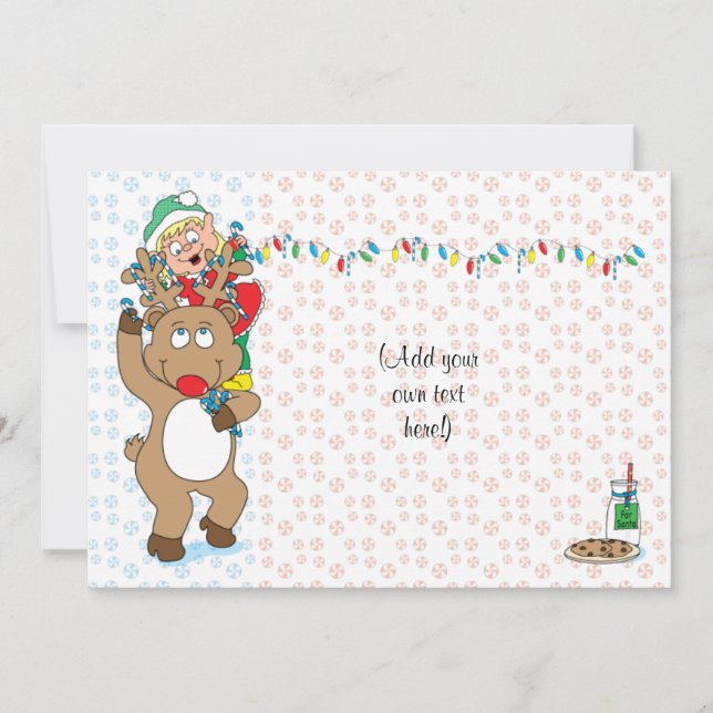 Navidades de vacaciones 7" x 5" Invitación de fies (Anverso)