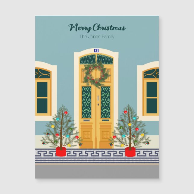 Navidades de vacaciones Casa festiva portuguesa (Anverso)