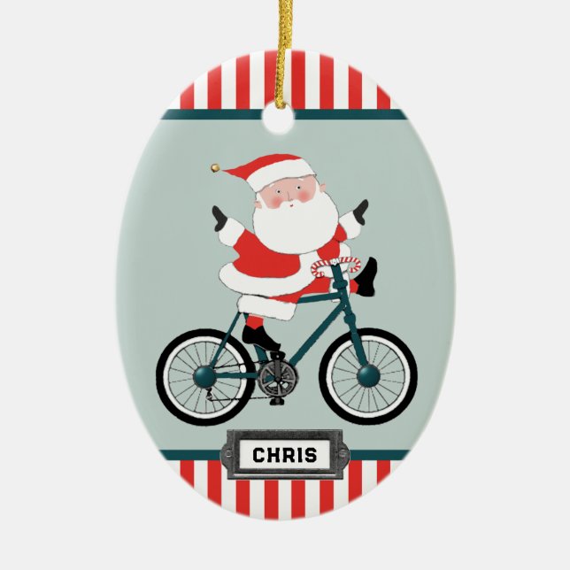 Navidades de vacaciones ciclistas entregan adorno  (Frente)