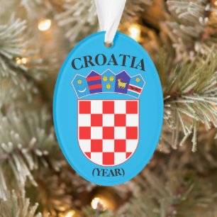 Navidades de vacaciones de Croacia Ornamento acrí
