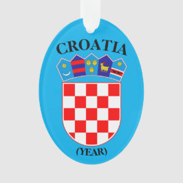 Navidades de vacaciones de Croacia Ornamento acríl