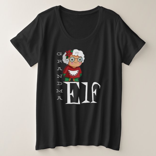 Navidades de vacaciones de la abuela Elf - Blanco  (Anverso del diseño)