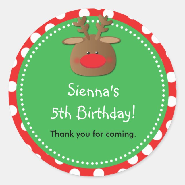 Navidades de vacaciones de renos Pegatina a favor  (Anverso)