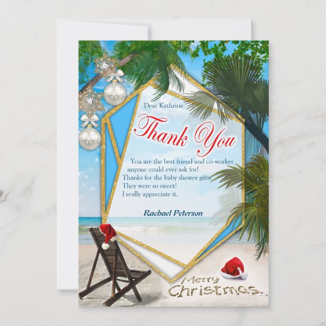 Navidades de vacaciones de verano gracias (Anverso)