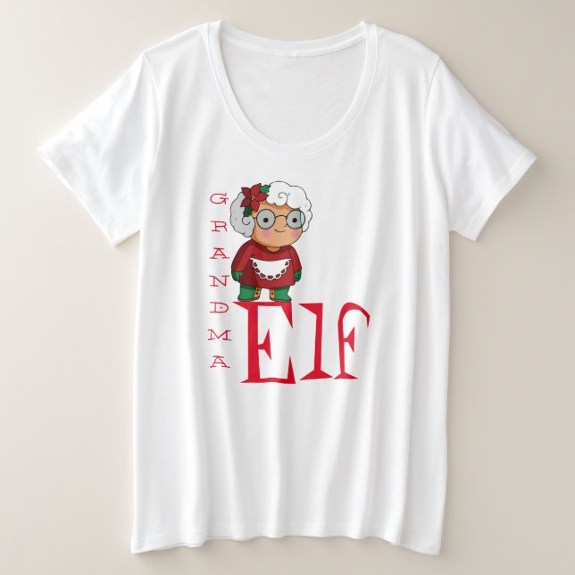 Navidades de vacaciones Grandma Elf (Anverso del diseño)