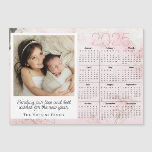 Navidades de vacaciones magnéticas rosas Personali