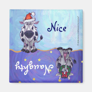 Navidades de vacas traviesas o bellas imanes para