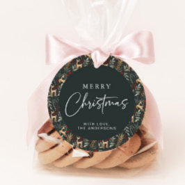 Navidades de venado con etiqueta de regalo Scandi