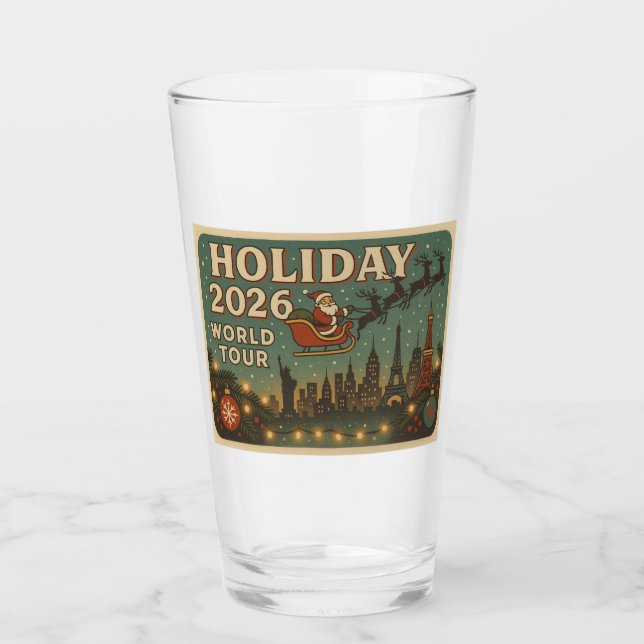 Navidades de viajes retro Mug - vacaciones 2026 (Anverso)