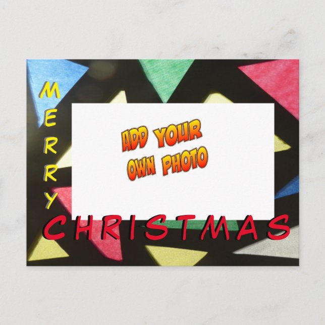 Navidades DE Vidrio Manchado AGREGAN TU POSTAL DE  (Anverso)