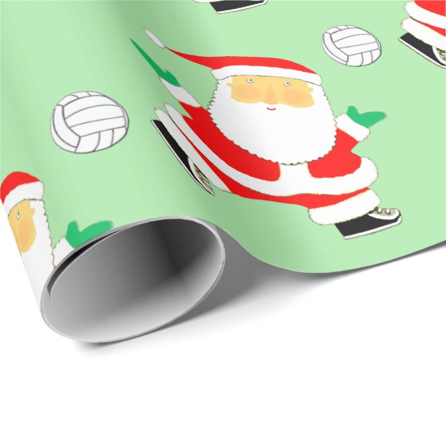 Navidades de voleibol regalan papel de envolvimien (Esquina del rollo)