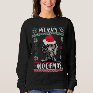 Navidades de Weimaraner Santa Ugly Sweater Dog Xma