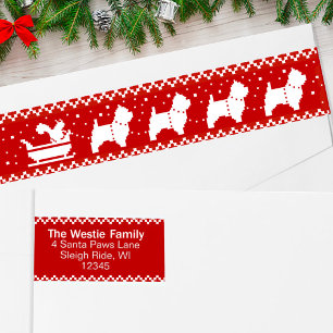 Navidades de West Highland Terriers Sleigh Dogs