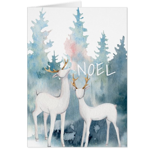 Navidades de Winter Woodland/ Deer/ Noel (Frente)