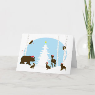 Navidades de Woodland   tarjetas de Navidad