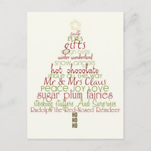 Navidades de Word divertidos desean una postal de 