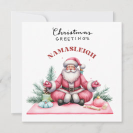 Navidades de yoga Santa Claus Invitación del parti