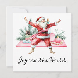 Navidades de yoga Santa Claus Invitación del parti
