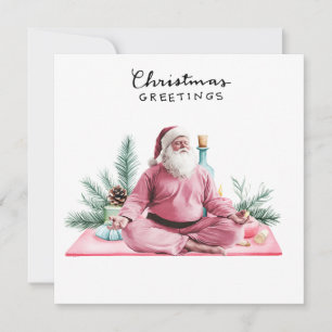 Navidades de yoga Santa Claus Invitación del parti