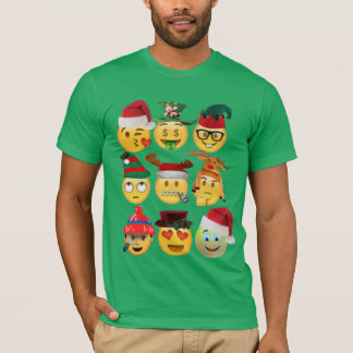 navidades decoraciones de emoji diseño de camiseta