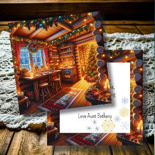 Navidades decorados festivamente en la cocina de l