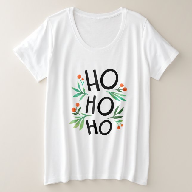 Navidades decorativos con letras de ho ho t-Shirts (Anverso del diseño)