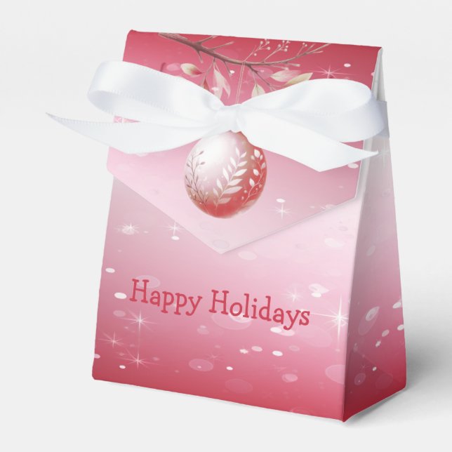 Navidades decorativos rosados con caja de regalo d (Front Side)