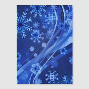 Navidades del Blue Winter Snowflakes