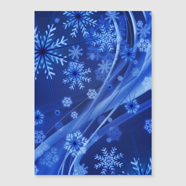 Navidades del Blue Winter Snowflakes (Anverso)