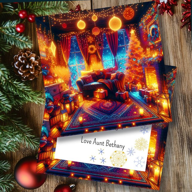Navidades del Boho Kitsch Living Room (Subido por el creador)